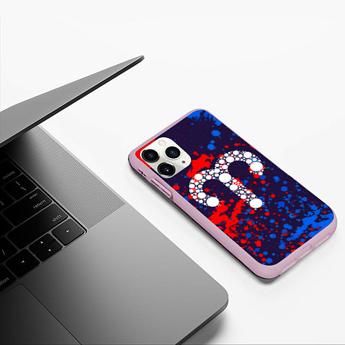 Чехол iPhone 11 Pro матовый Яркий Овен / 3D-Розовый – фото 3