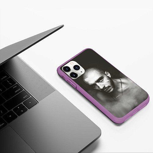 Чехол iPhone 11 Pro матовый Хаски / 3D-Фиолетовый – фото 3