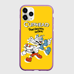 Чехол iPhone 11 Pro матовый Cuphead: Don't deal with the Devil, цвет: 3D-фиолетовый