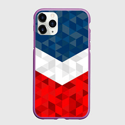 Чехол iPhone 11 Pro матовый Форма России, цвет: 3D-фиолетовый