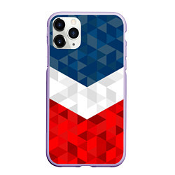 Чехол iPhone 11 Pro матовый Форма России, цвет: 3D-светло-сиреневый