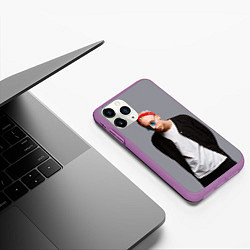 Чехол iPhone 11 Pro матовый T-Fest, цвет: 3D-фиолетовый — фото 2