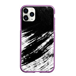 Чехол iPhone 11 Pro матовый Белый и черный, цвет: 3D-фиолетовый