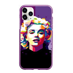 Чехол iPhone 11 Pro матовый Marilyn Monroe, цвет: 3D-фиолетовый