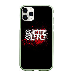 Чехол iPhone 11 Pro матовый Suicide Silence Blood, цвет: 3D-салатовый