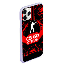 Чехол iPhone 11 Pro матовый CS:GO - Степан, цвет: 3D-светло-сиреневый — фото 2