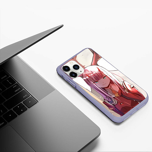 Чехол iPhone 11 Pro матовый Darling in the FranXX / 3D-Светло-сиреневый – фото 3