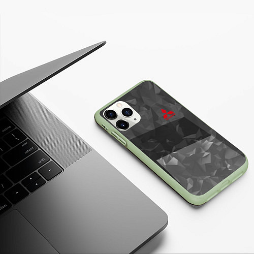 Чехол iPhone 11 Pro матовый MITSUBISHI SPORT / 3D-Салатовый – фото 3