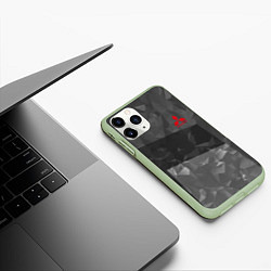 Чехол iPhone 11 Pro матовый MITSUBISHI SPORT, цвет: 3D-салатовый — фото 2
