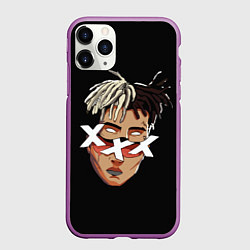 Чехол iPhone 11 Pro матовый XXXTentacion Head, цвет: 3D-фиолетовый