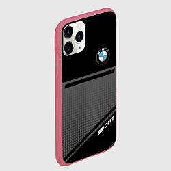 Чехол iPhone 11 Pro матовый BMW SPORT БМВ СПОРТ, цвет: 3D-малиновый — фото 2