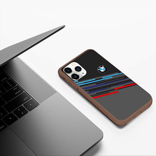 Чехол iPhone 11 Pro матовый BMW BRAND COLOR / 3D-Коричневый – фото 3