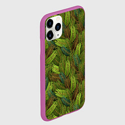 Чехол iPhone 11 Pro матовый Ветви ели, цвет: 3D-фиолетовый — фото 2