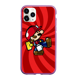 Чехол iPhone 11 Pro матовый Super Mario: Red Illusion, цвет: 3D-фиолетовый