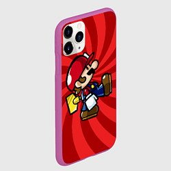 Чехол iPhone 11 Pro матовый Super Mario: Red Illusion, цвет: 3D-фиолетовый — фото 2