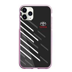 Чехол iPhone 11 Pro матовый Toyota: White Rays, цвет: 3D-розовый