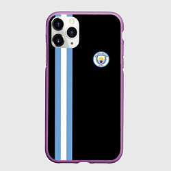 Чехол iPhone 11 Pro матовый Манчестер Сити, цвет: 3D-фиолетовый