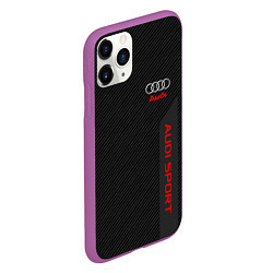 Чехол iPhone 11 Pro матовый Audi: Sport Line, цвет: 3D-фиолетовый — фото 2