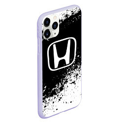 Чехол iPhone 11 Pro матовый Honda: Black Spray, цвет: 3D-светло-сиреневый — фото 2