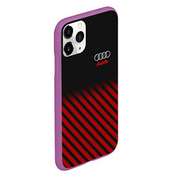 Чехол iPhone 11 Pro матовый Audi: Red Lines, цвет: 3D-фиолетовый — фото 2