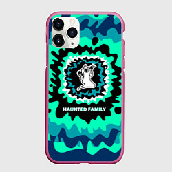 Чехол iPhone 11 Pro матовый Haunted Family, цвет: 3D-малиновый