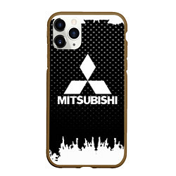 Чехол iPhone 11 Pro матовый Mitsubishi: Black Side, цвет: 3D-коричневый