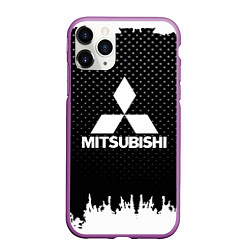 Чехол iPhone 11 Pro матовый Mitsubishi: Black Side, цвет: 3D-фиолетовый