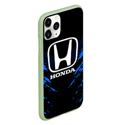 Чехол iPhone 11 Pro матовый Honda: Blue Anger, цвет: 3D-салатовый — фото 2