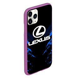 Чехол iPhone 11 Pro матовый Lexus: Blue Anger, цвет: 3D-фиолетовый — фото 2