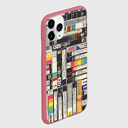 Чехол iPhone 11 Pro матовый VHS-кассеты, цвет: 3D-малиновый — фото 2