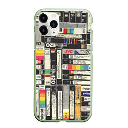 Чехол iPhone 11 Pro матовый VHS-кассеты, цвет: 3D-салатовый