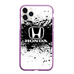 Чехол iPhone 11 Pro матовый Honda: Black Spray, цвет: 3D-фиолетовый