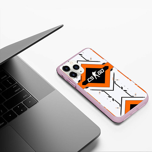 Чехол iPhone 11 Pro матовый CS:GO Techno Asiimov / 3D-Розовый – фото 3