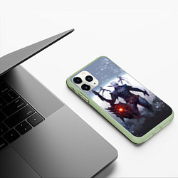 Чехол iPhone 11 Pro матовый Dark Knight, цвет: 3D-салатовый — фото 2