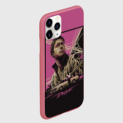 Чехол iPhone 11 Pro матовый Gosling Drive, цвет: 3D-малиновый — фото 2