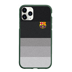 Чехол iPhone 11 Pro матовый ФК Барселона: Серый стиль