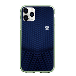 Чехол iPhone 11 Pro матовый Volkswagen: Sport Motors, цвет: 3D-салатовый