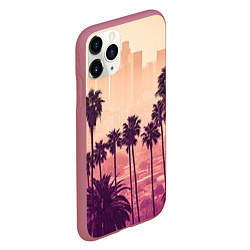 Чехол iPhone 11 Pro матовый Los Angeles, цвет: 3D-малиновый — фото 2