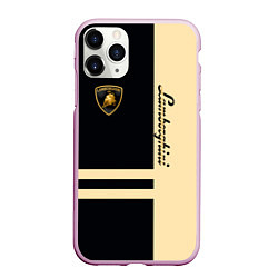 Чехол iPhone 11 Pro матовый Lamborghini Sport, цвет: 3D-розовый