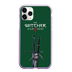 Чехол iPhone 11 Pro матовый The Witcher: Wild Hunt, цвет: 3D-сиреневый