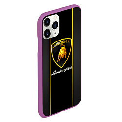 Чехол iPhone 11 Pro матовый Lamborghini Luxury, цвет: 3D-фиолетовый — фото 2