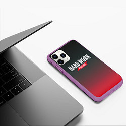 Чехол iPhone 11 Pro матовый Hard Work Pays Off: Red, цвет: 3D-фиолетовый — фото 2