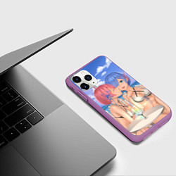 Чехол iPhone 11 Pro матовый Жизнь в другом мире с нуля, цвет: 3D-фиолетовый — фото 2
