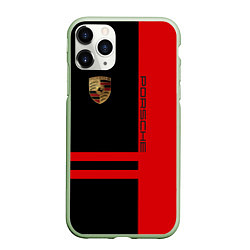 Чехол iPhone 11 Pro матовый Porsche: Red Sport, цвет: 3D-салатовый
