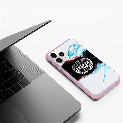 Чехол iPhone 11 Pro матовый R6S: Colour Symbol / 3D-Розовый – фото 3