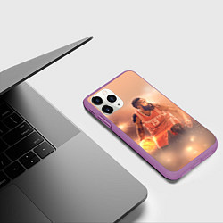 Чехол iPhone 11 Pro матовый NBA Rockets 13, цвет: 3D-фиолетовый — фото 2