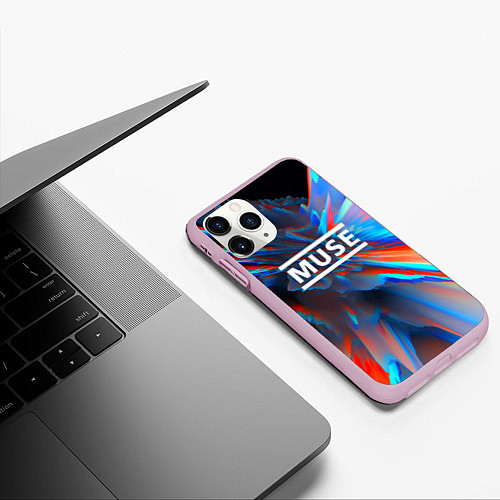 Чехол iPhone 11 Pro матовый Muse: Colour Abstract / 3D-Розовый – фото 3