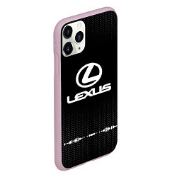 Чехол iPhone 11 Pro матовый Lexus: Black Abstract, цвет: 3D-розовый — фото 2