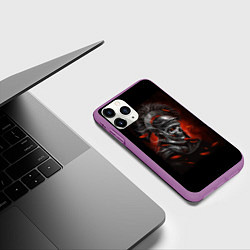 Чехол iPhone 11 Pro матовый Мертвый легионер, цвет: 3D-фиолетовый — фото 2