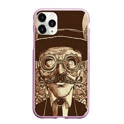 Чехол iPhone 11 Pro матовый Мистер Стимпанк, цвет: 3D-розовый